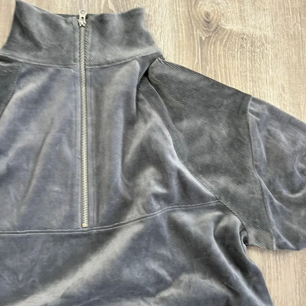 Wild Fable Women's Gray Velour Long Sleeve Tunic Sweatshirt - Size Large - NWT - Picture 3 of 6